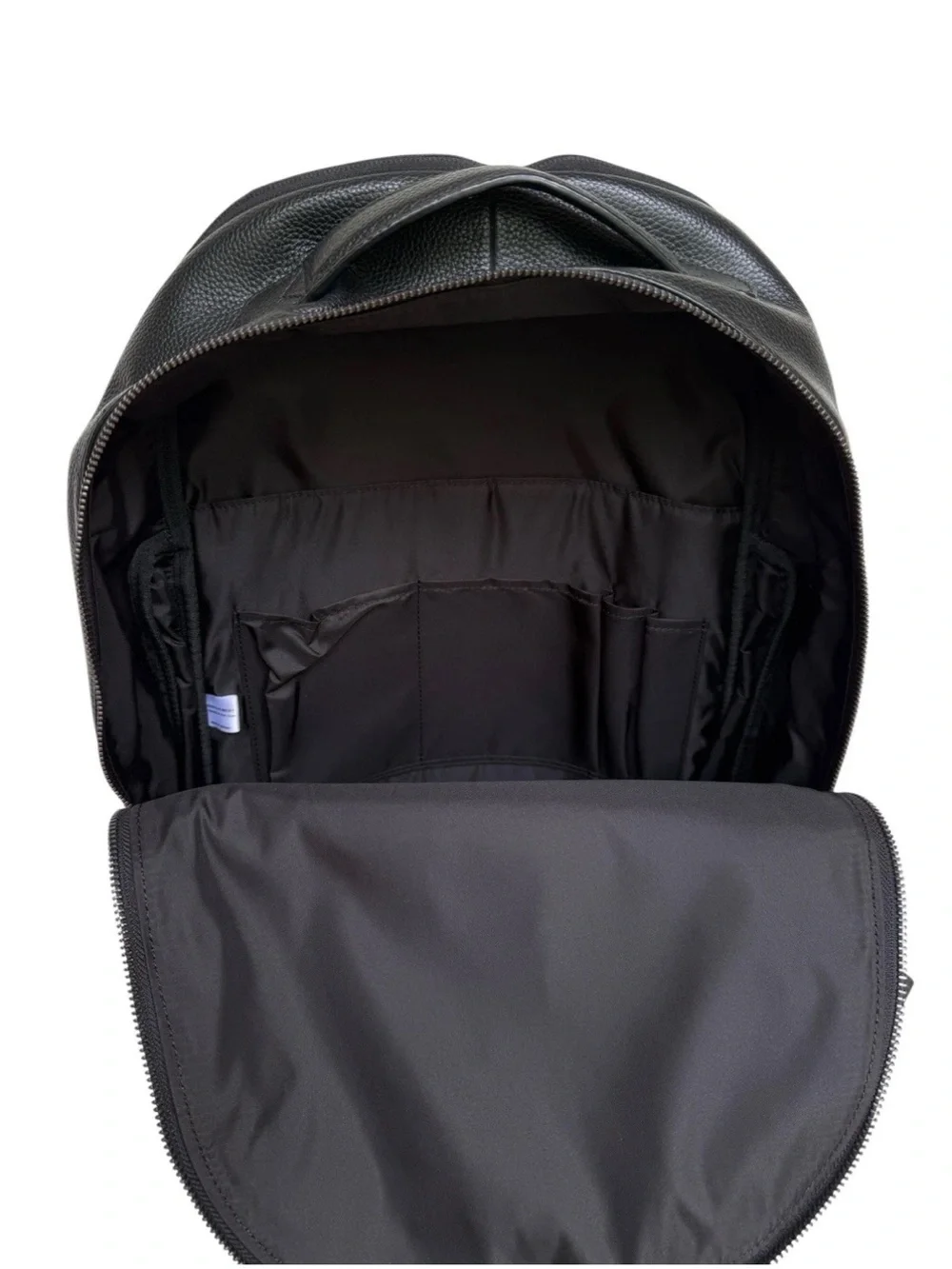 Hook and Albert Top Grain Black Leather Backpack
